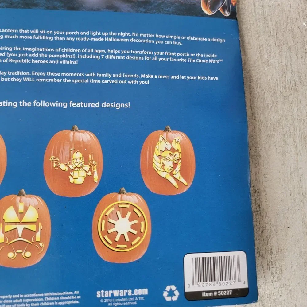 Gemmy 2013‎ Star Wars pumpkin carving kit Halloween